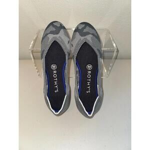 ROTHYS The Flat Dark Grey Camo Round Toe Size 7 BALLET